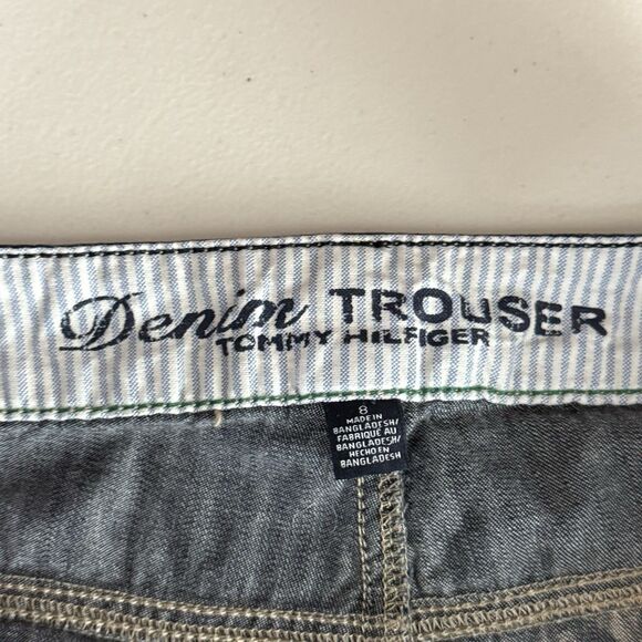 Tommy Hilfiger Denim Trousers Womens Size 8 Blue Gray Stretch Casual Straight - Picture 10 of 16